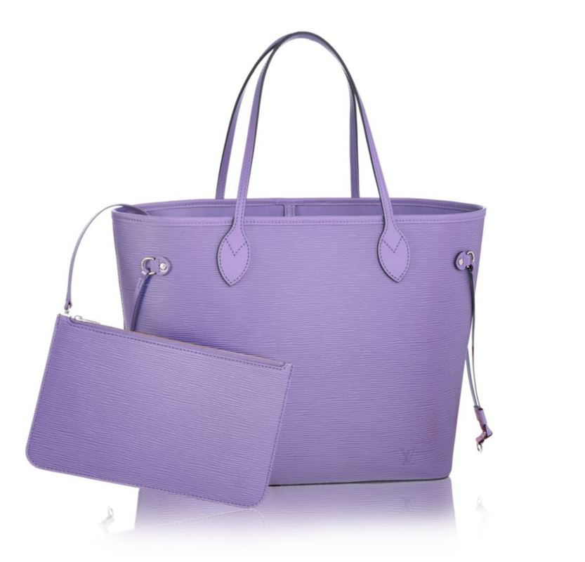 Borsa Louis Vuitton Neverfull primavera estate 2015 color lilla prezzo 1390 euro - Lei Trendy