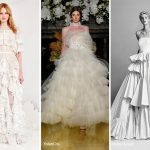 Abiti da sposa a balze moda inverno 2017