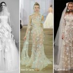 Abiti da sposa con applicazioni floreali autunno inverno 2017
