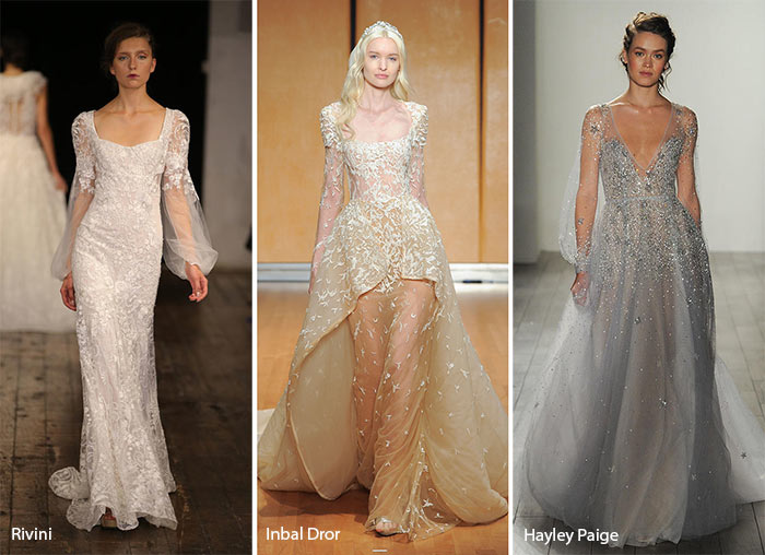 Abiti da sposa con maniche a sbuffo moda autunno inverno 2017