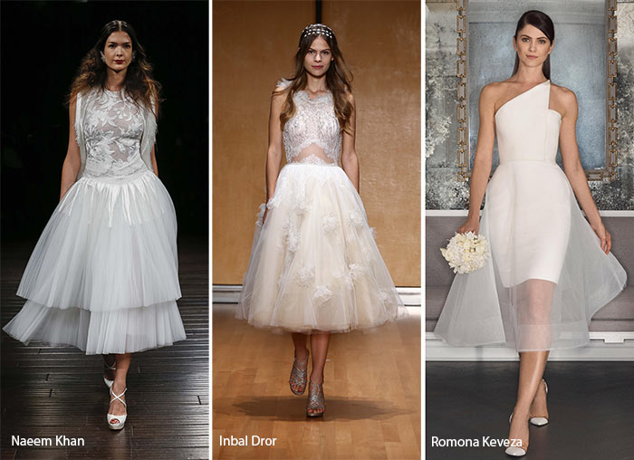 Abiti da sposa midi moda autunno inverno 2017