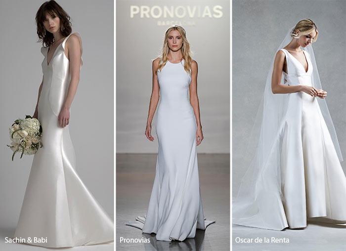 Abiti da sposa minimalisti moda autunno inverno 2017