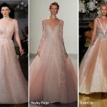 Abiti da sposa rosa cipria moda autunno inverno 2017