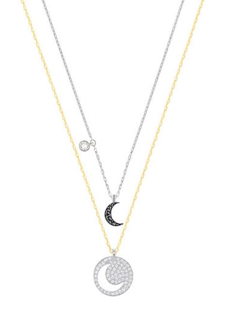 Doppia collana Swarovski san Valentino 2017 con la luna 1