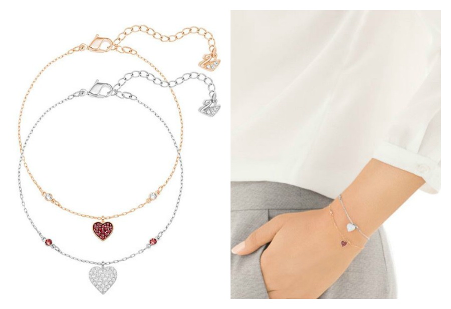 Gioielli bracciale Swarovski Crystal Wishes Heart San Valentino 2017