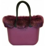 O bag con bordo in ecopelliccia