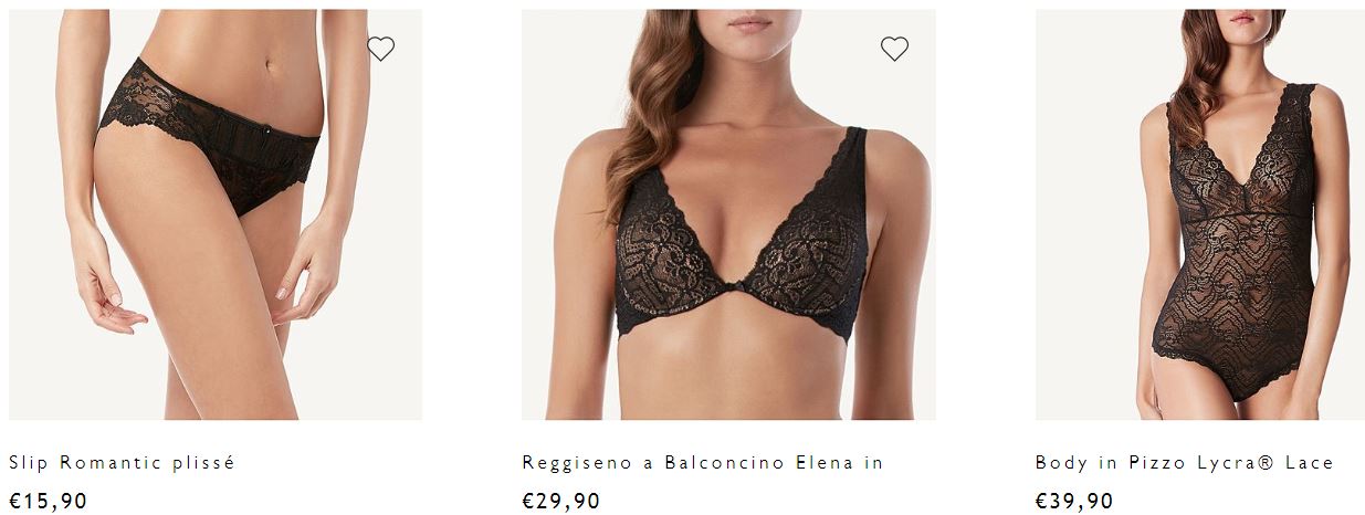 Completo intimo con body Intimissimi 2017