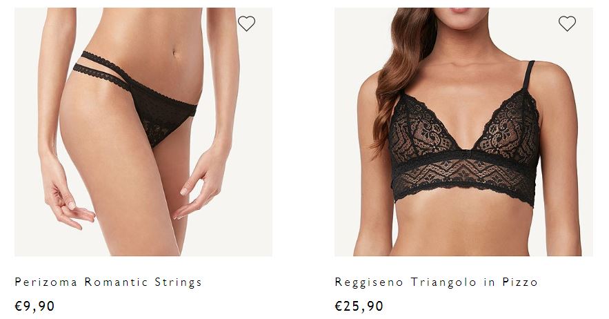Perizoma e Bralette Intimissimi 2017