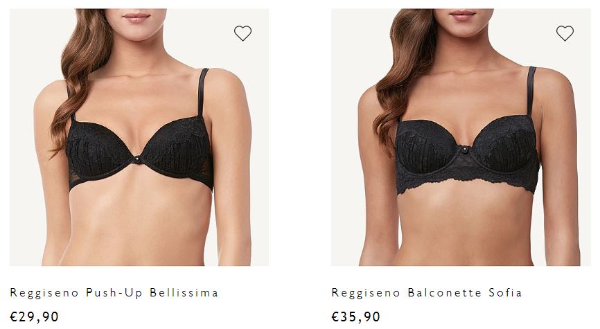 Reggiseni Intimissimi linea San Valentino 2017