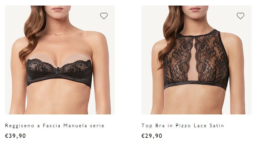 Reggiseno a fascia e Bralette Intimissimi 2017