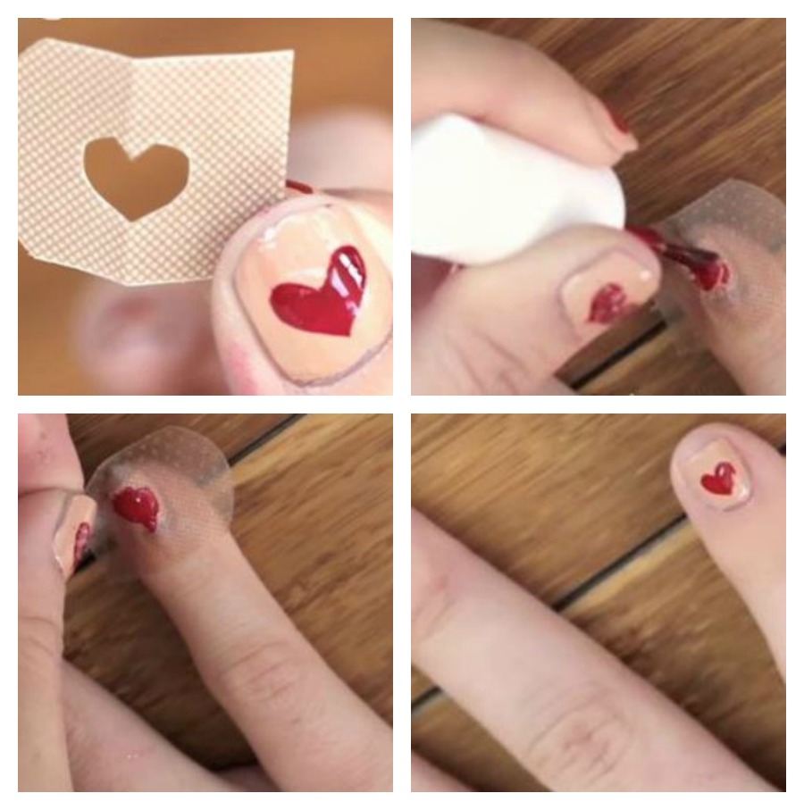 Tutorial semplice Nail Art romantica per San Valentino