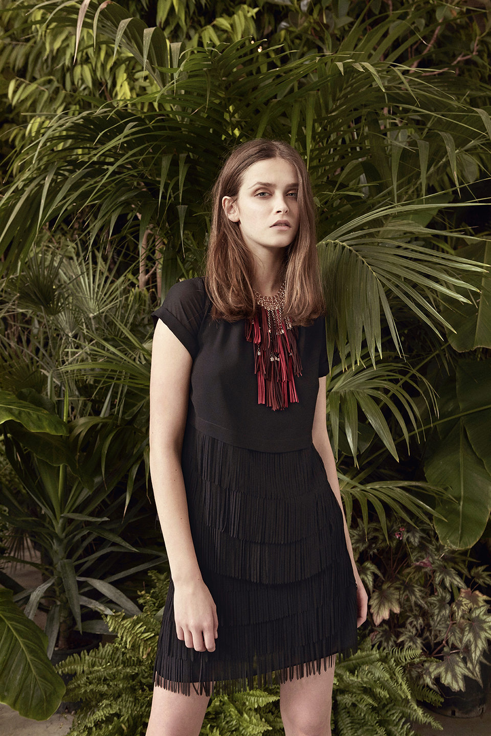 Abito con frange Sisley estate 2017