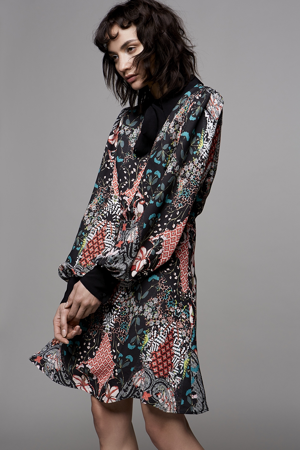 Abito floreale Sisley collezione primavera estate 2017