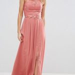 Abito lungo da cerimonia con spacco primavera estate 2017