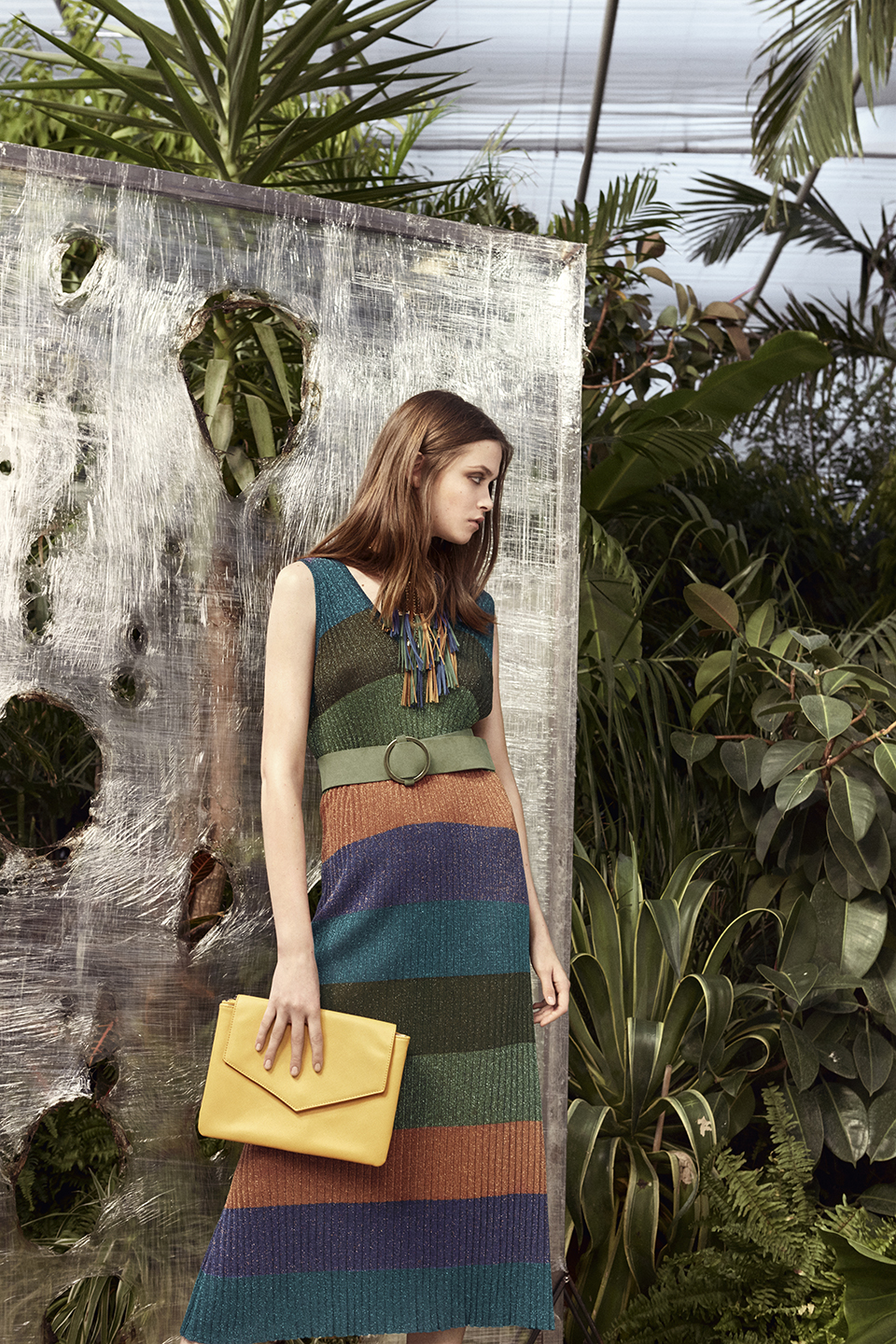 Abito lungo in maglia lurex Sisley estate 2017