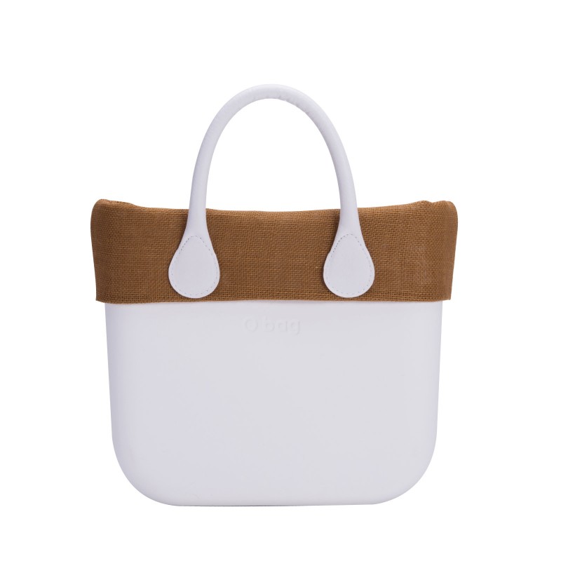 Bordo estivo 2017 o bag mini in Juta colore ocra