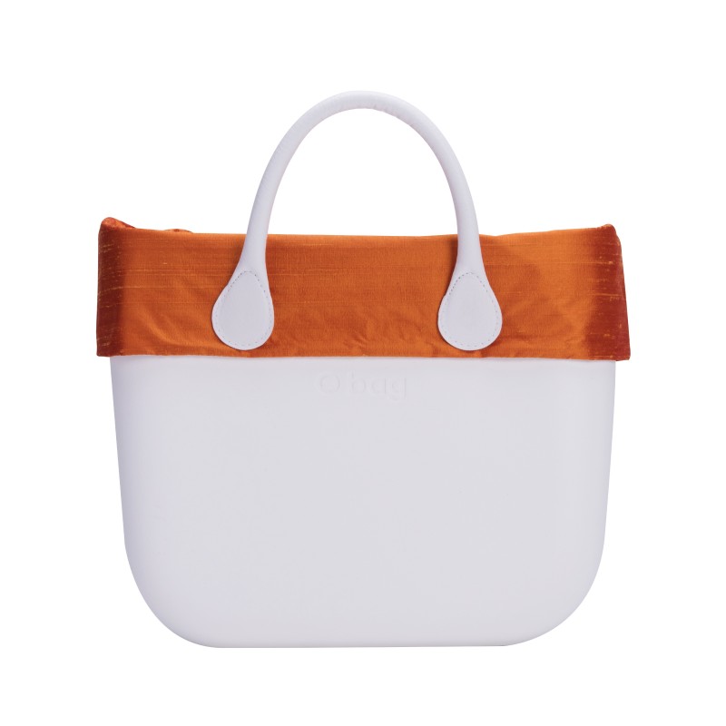 Bordo in seta arancione borsa O bag estate 2017