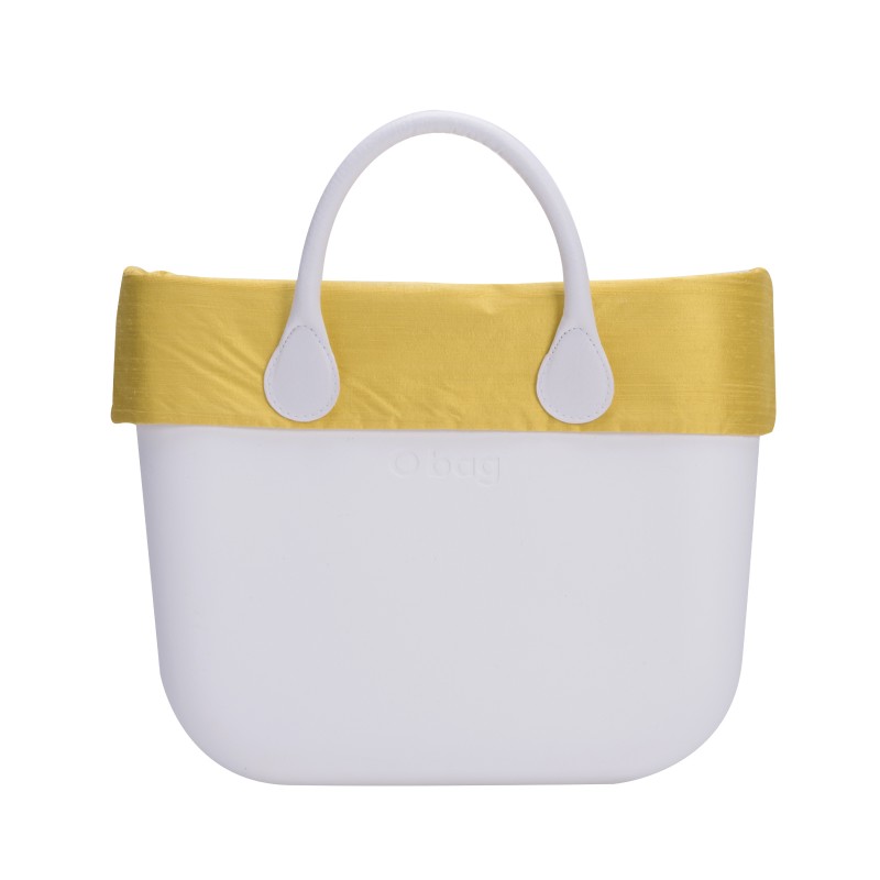 Bordo in seta gialla borsa O bag estate 2017