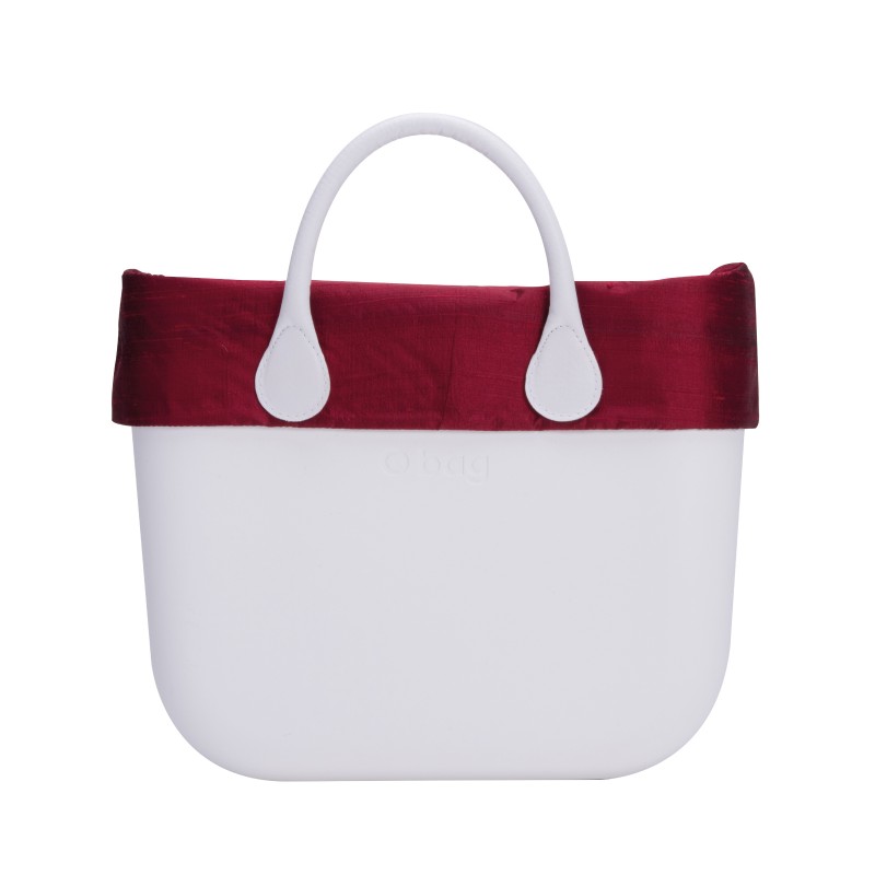 Bordo in seta rossa borsa O bag estate 2017