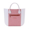 Borsa O Bag con fascia rosa salmone