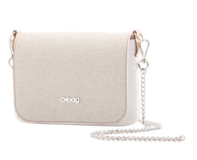 Borsa O Pocket a tracolla di O Bag con pattina basic Nature avorio primavera estate 2017