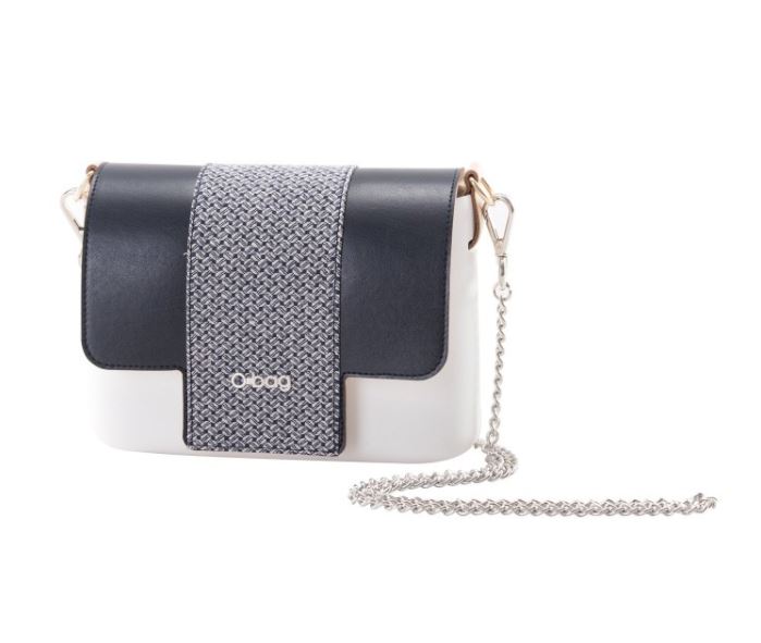Borsa O Pocket con fascia in tessuto blu collezione primavera estate 2017 1