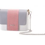Borsa O Pocket con fascia in tessuto salmone collezione primavera estate 2017