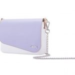 Borsa a tracolla o bag O Pocket con pattina ecopelle slide color glicine primavera estate 2017