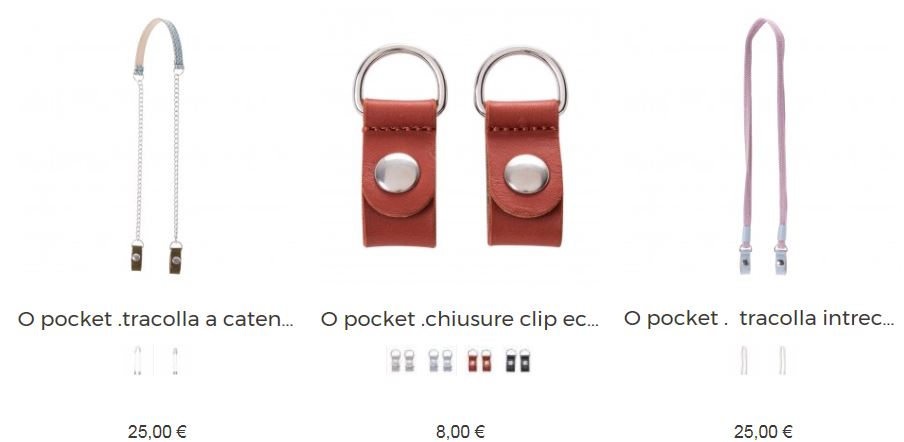 Chiusure e tracolline O Pocket collezione primavera estate 2017