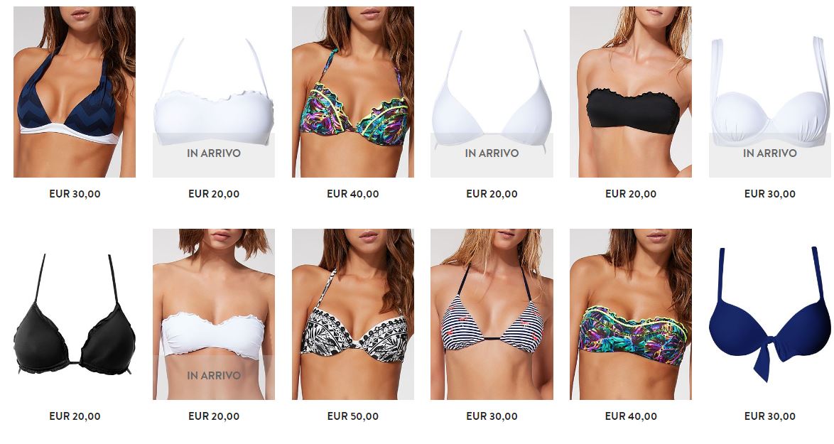 Foto e Prezzi reggiseni costumi Calzedonia estate 2017