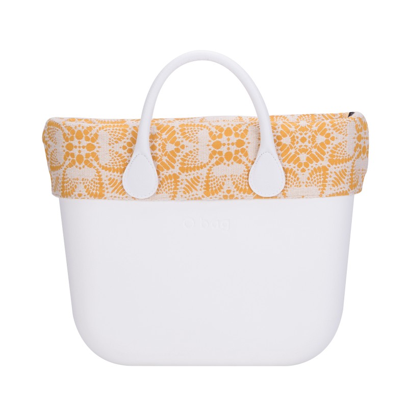 Nuovo bordo borse O Bag effetto pizzo Riviera giallo estate 2017