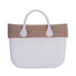 Nuovo bordo in juta borse O bag estate 2017 colore naturale