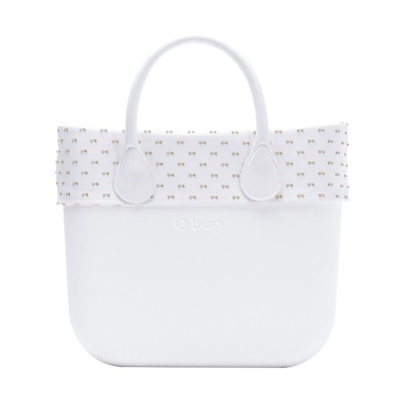 O Bag Mini con bordo estivo 2017 Candy Ecru