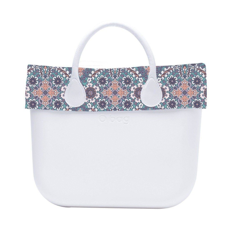 O Bag Mini con bordo estivo damascato