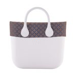 O Bag Mini con bordo in denim con ricamo sangallo ruggine primavera estate 2017