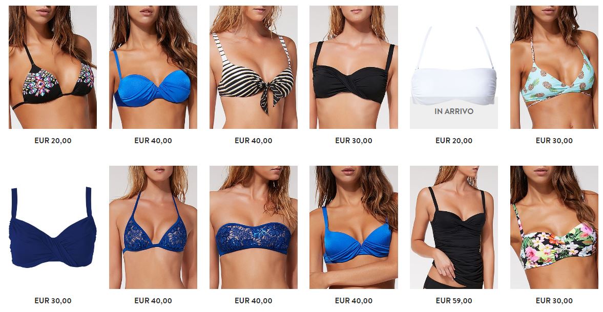 Reggiseni Costumi da bagno Calzedonia catalogo estate 2017