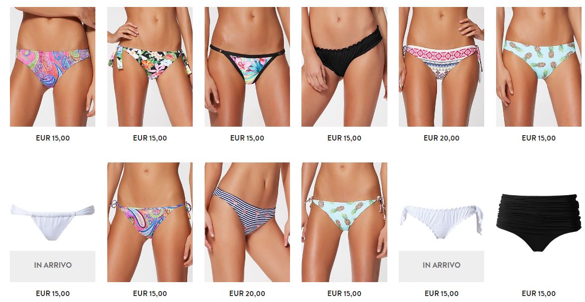 Slip brasiliani slip a vita alta tanga Calzedonia 2017