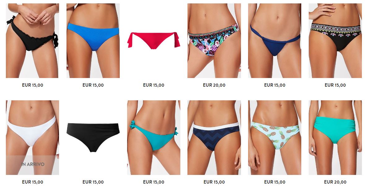 Slip costumi da bagno Calzedonia estate 2017