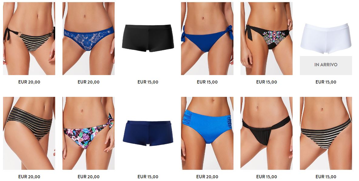 Slip e brasiliani costumi Calzedonia 2017