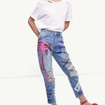 Jeans graffiti Stradivarius primavera estate 2017