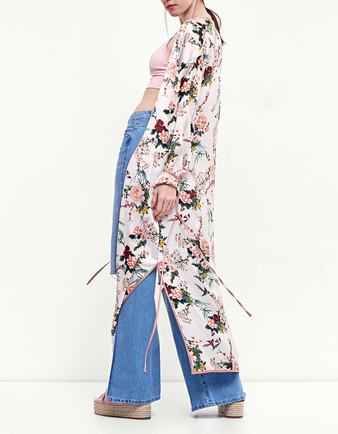 Kimono lungo incrociato Stradivarius primavera 2017