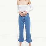 Maglietta spalle scoperte maniche lunghe Stradivarius