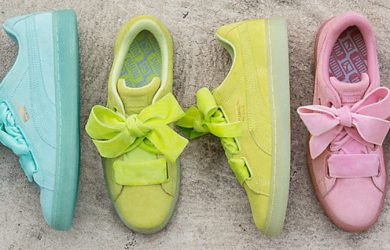 Scarpe sneakers Puma con fiocco Suede Heart primavera 2017