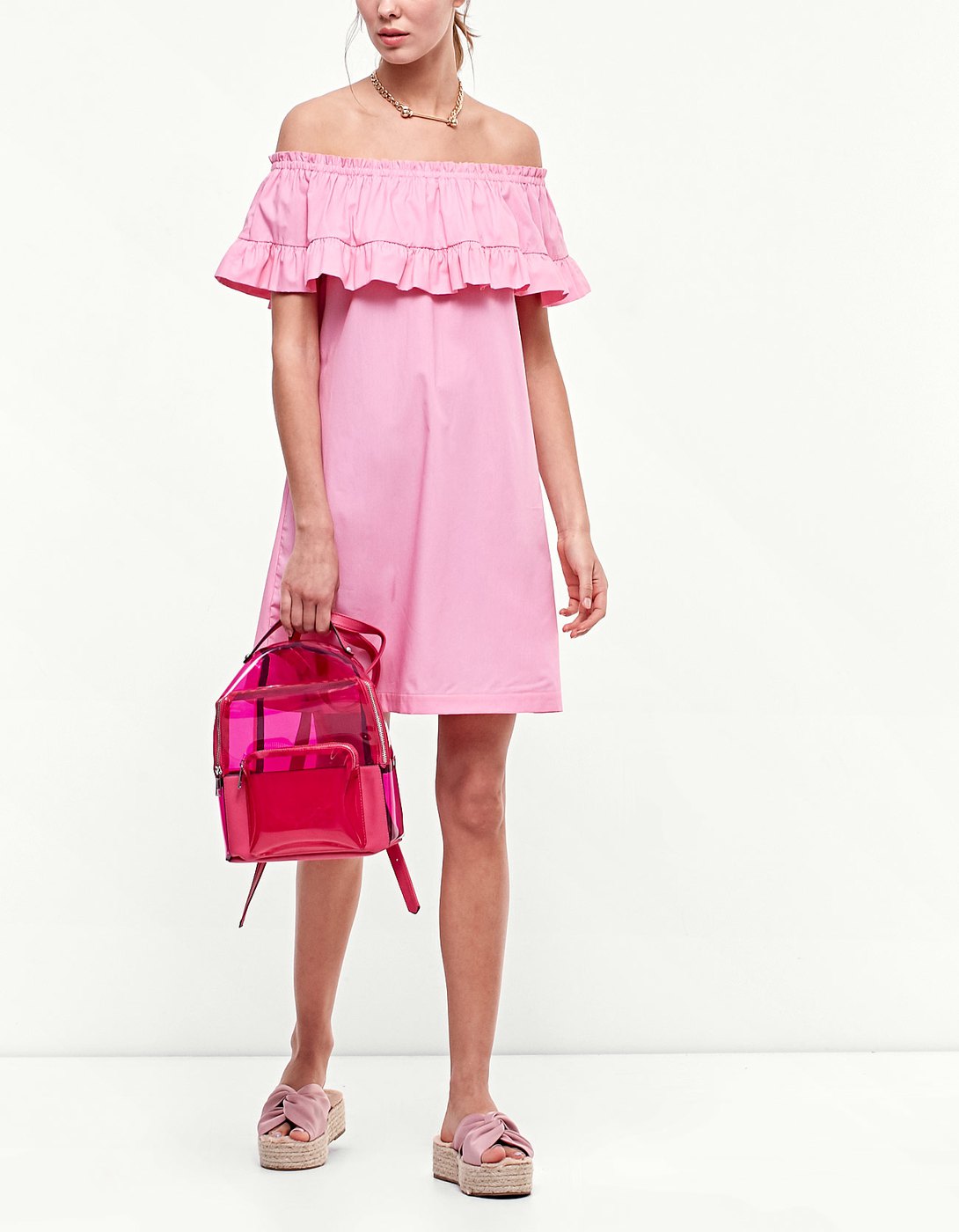 Vestito con spalle scoperte Stradivarius estate 2017