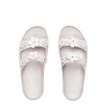 Ciabatte bianche O Shoes di O bag con fiori estate 2017