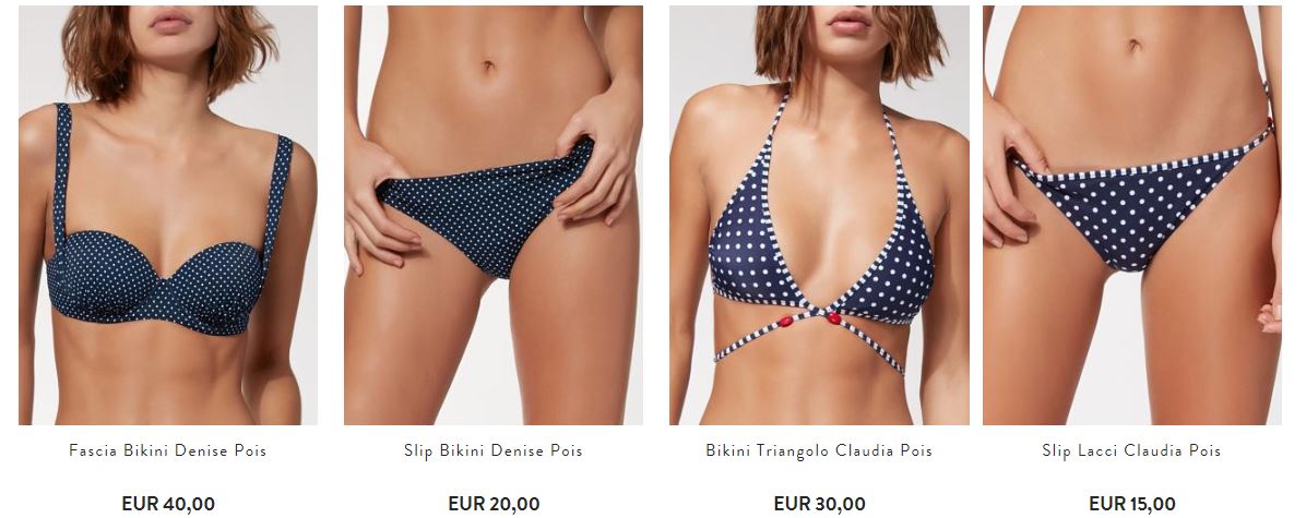 Costumi a pois Calzedonia estate 2017