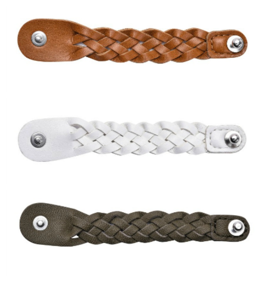 Fascette in pelle intrecciata bracciale O link estate 2017