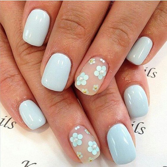Nail art floreale estate 2017