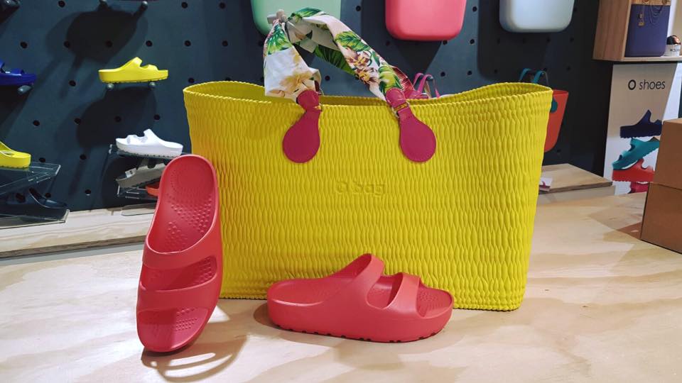 Nuove borse spiaggia O Beach con O shoes ciabatte abbinate