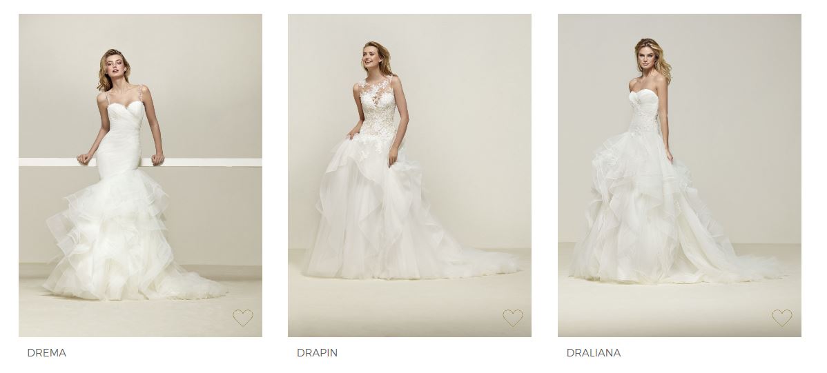 Abiti da sposa con gonna vaporosa Pronovias 2018